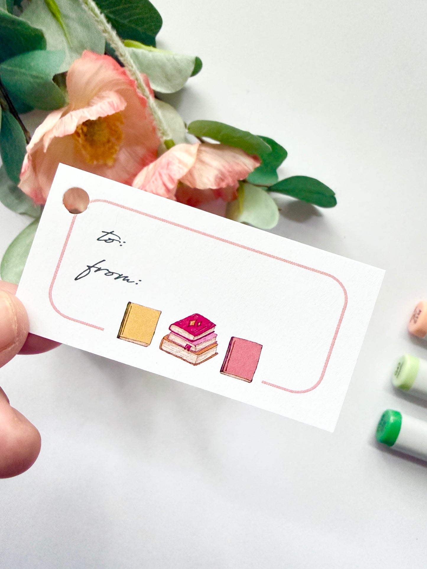 Hand-Illustrated Books Gift Tags | Set of 8
