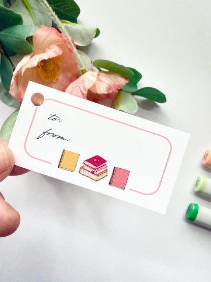Hand-Illustrated Books Gift Tags | Set of 8