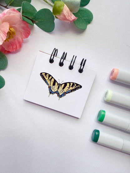 Handmade Mini Notebook/Sketchbook | Eastern Tiger Swallowtail Butterfly