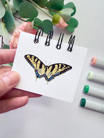 Handmade Mini Notebook/Sketchbook | Eastern Tiger Swallowtail Butterfly