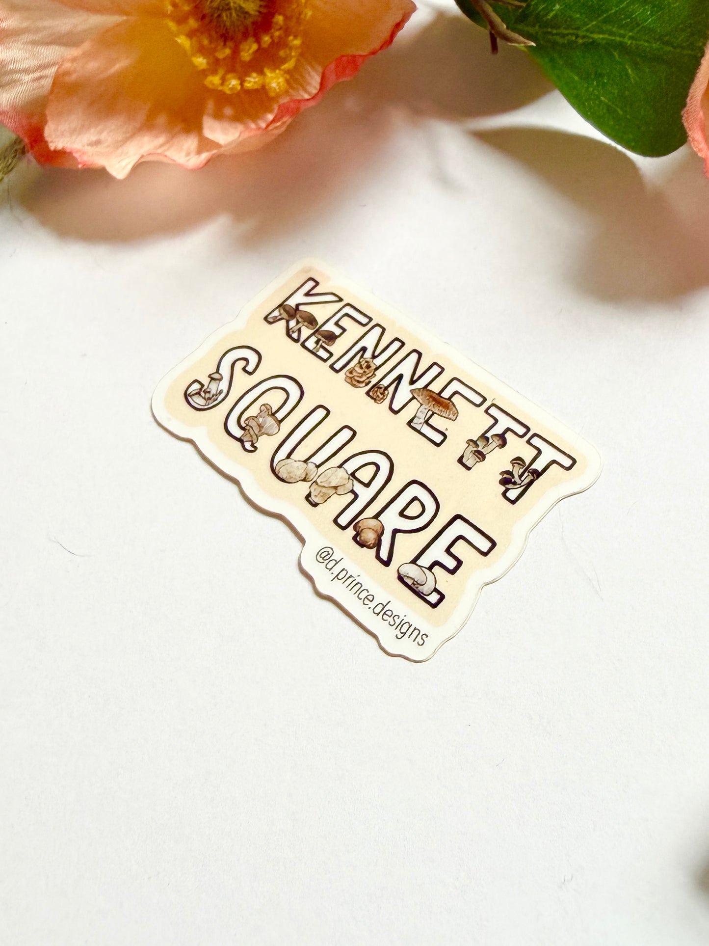 Hand-Illustrated Kennett Square Mushrooms | 2" Vinyl Sticker