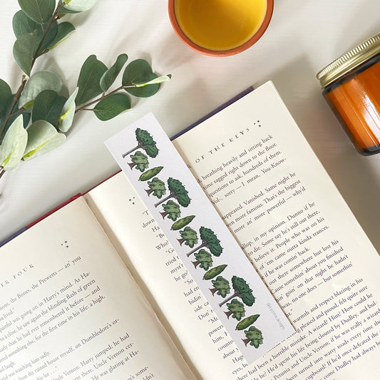 Hand-Illustrated Trees of Tuscany | Recycled Cardstock Bookmark