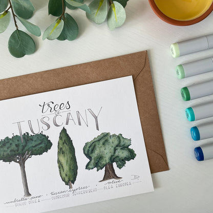 Trees of Tuscany | Recycled Cardstock Print