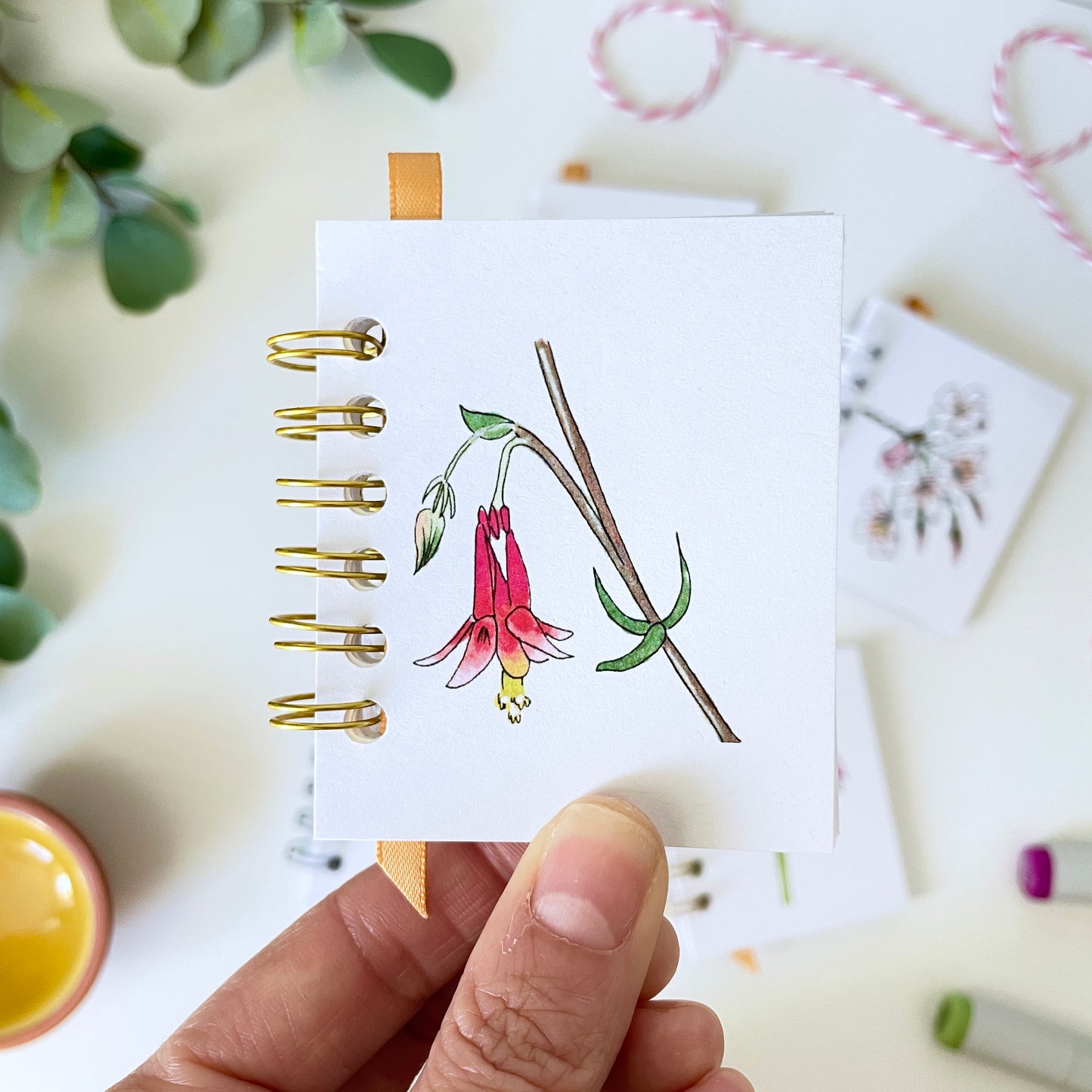 Handmade Mini Notebooks/Sketchbooks | Floral Collection